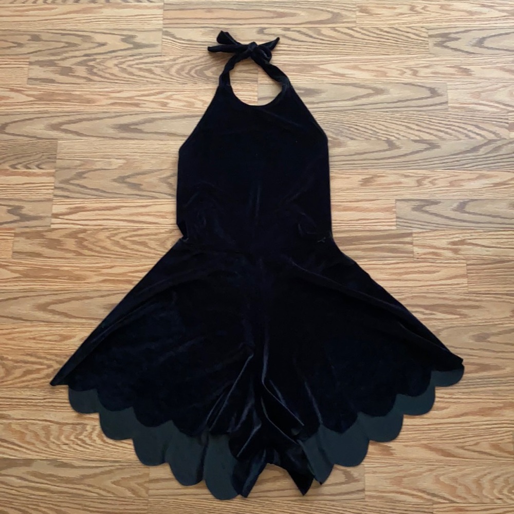 BlackMilk Velvet Black Playsuit